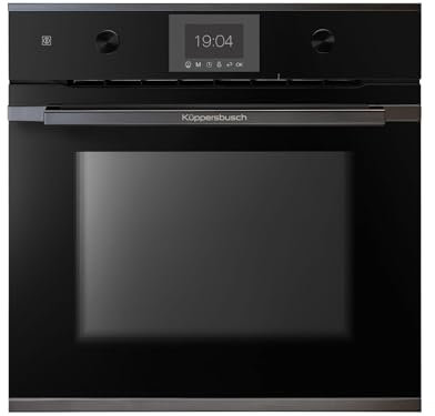 Küppersbusch B6350.0S2 Einbaubackofen, Glas/Metall, Schwarz, Design-Kit Black Chrome beiliegend