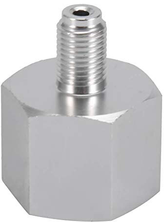 CO2 Adapter, Zink Legierung Mini Regler Homebrew Bier Corny Keg 6acme-6g bis 3/8-24unf, für Sprudelanlagen Trinkwassersprudler und Aquarium nutzung geeignet