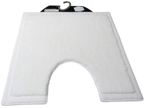 Batex Badteppich WC-Vorleger mit Ausschnitt Silencio weiß ca.60X60cm Badematte Badezimmerteppich Badgarnitur Badvorleger Duschmatte