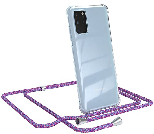 EAZY CASE Handykette kompatibel mit Samsung Galaxy S20 Plus / S20 Plus 5G Handyhülle mit Umhängeband, Handykordel mit Schutzhülle, Silikonhülle, Hülle mit Band, Stylische Kette, Unicorn