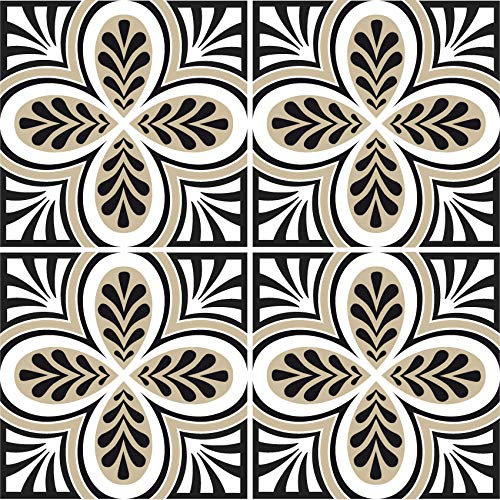 Adzif.biz [ Carreau Sol Autocollants ] - Sticker Carrelage Adhesif - Salle de Bain et Cuisine - Modèle : CLOVER - 30x30 cm – Vendu à l’unité
