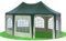 Stabilezelte Gartenpavillon 4x5,5m mit Seitenteilen Arabica Pagodenzelt 8-eck PVC GRÜN BEIGE