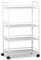 costoffs 4 Tier Storage Trolley Kitchen Trolley on Wheels Narrow Bathroom Storage Unit Vegatable Rack Craft Trolley for Home/Office/Bedroom/Laundry