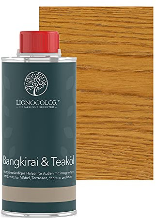 Lignocolor Teaköl | Holzöl für Gartenmöbel und Holz im Außenbereich | schützt und pflegt Holz (250 ml, Eiche)