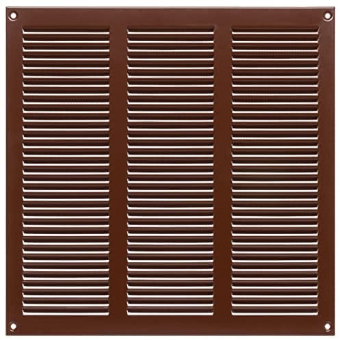 300x300mm Griglie D'Aerazione/Ventilazione in Metallo - Marrone Griglia D'aria con Rete Anti Insetti