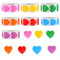 Loscrew 3500 Stück (7 Rollen) Abnehmbarer Farbcode Dot Sticker Heart Dots Sticker Heart Shape Label Kit für Büro, Dekoration oder Heimwerken