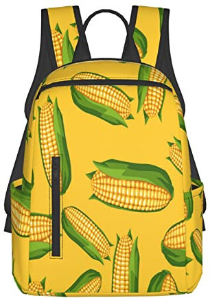 Maisschalen-Korn-Rucksack für Jungen, Mädchen, Schüler, Schultasche, Büchertasche, leicht, Laptop-Rucksack, Cartoon-Schultertaschen, lässig, modisch, neu, Freizeit, Tagesrucksack