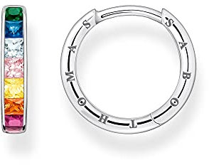 Thomas Sabo Damen Creolen in der Farbe Silber aus 925 Sterlingsilber mit Zirkonia, Größe: 20x2mm, CR668-477-7
