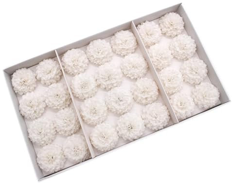10x Craft Soap Flower - Small Chrysanthemum - White