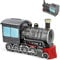 alles-meine.de GmbH Spardose Verschiedene Modelle wählbar mit Verschluss - aus Kunstharz/Polyresin Eisenbahn/Zug/Lokomotive - 17 cm - stabile Sparbüchse - Sparschwein..