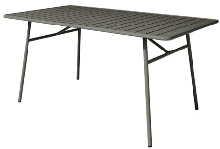 Vente-unique-Gartentisch - D. 160 cm - Metall - Anthrazitgrau - MIRMANDE von MYLIA