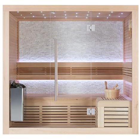 AWT Sauna E1106B Hemlock/180x120/6.0kW TheWall
