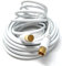 DRUT 10m RF TV Aerial Male to F Type Connector Male Plug Coaxial Coax Cable, Lead, 75 Ohm, 3C-2V 33ft White Gold Connectors