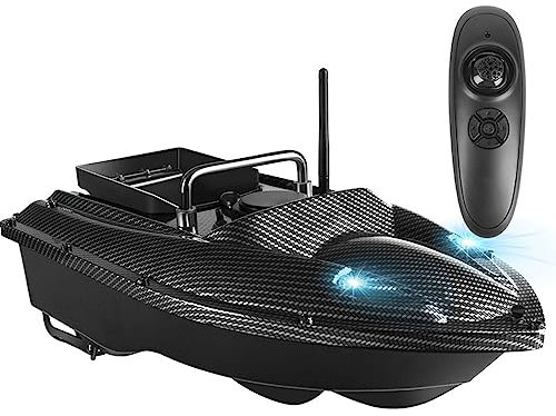 LANGSHI Fishing Bait Boat RC Boat Bait Boat 500 m Remote Control Feeding Boat 1.5 kg Load Double Motor Fish Finder Gifts for Men (Carbon Fibre)