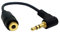 NFHK Câble d'extension audio stéréo mâle vers femelle coudé à 90 degrés 3,5 mm 3 pôles Noir 10 cm