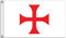 Stormflag Drapeau Templiers Ordre du Temple 90x150cm PAVILLON Croix pattee Rouge 3x5ft Polyester 90g avec œillets et Double couture