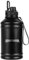 SPORTINATOR Hydrated Fitness Edelstahl Trinkflasche 2,2 Liter, Wasserflasche für Gym, Fitnessstudio, Workout, Fitness, Sport, Outdoor - Leicht, Stoßfest (schwarz)