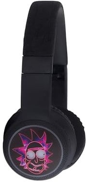 Rick & Morty 2 In 1 Bluetooth V5.0 Wireless Headphones - Light Up Design With Microphone To Make And Take Phonecalls. Headset Controls And Adjustable Headband.