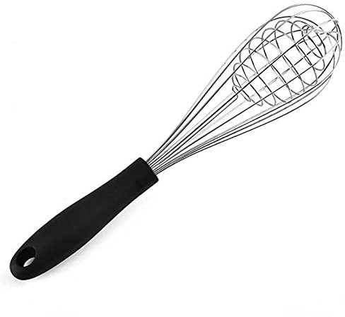 DELURA ddq Wisk Eierschläger aus Edelstahl + TPR-Griff, Küchenballon-Draht-Schneebesen, Mixer, Schäumer for Kochen, Backen, Mischen, Schneebesen, Rühren