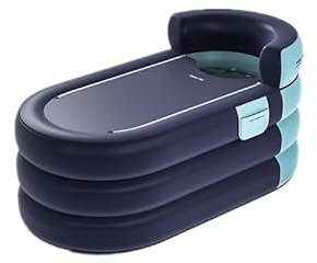 Bañera de hielo – Piscina de inmersión polar portátil para viajes al aire libre, sauna plegable de agua fría y caliente, terapia de congelación profunda para recuperación de lesiones de adultos (160 x
