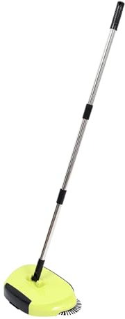 CHILDWEET Floor Sweeper Hand Push Broom and Dustpan 3-in-1 Cleaning Mop Rotatable for Household Floor Cleaning Random Color