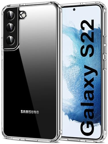 HOOMIL Crystal Clear Hülle für Samsung Galaxy S22 5G, Nie Vergilbung Transparent - Durchsichtig
