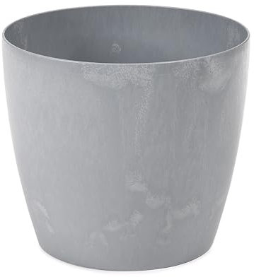 Flower Pots Concrete Effect Plant Pots House plants garden pots flower pot (Concrete Grey, 21cm x 18cm)