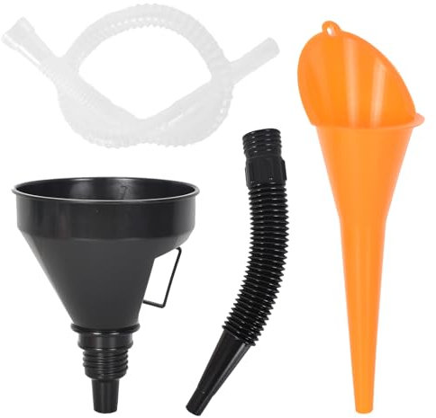 3 Imbuto Universale Imbuto In Plastica Nero Motore A Benzina Imbuto Con Beccuccio Flessibile Estensibile Per Auto Moto,Imbuto Di Riempimento Per Cucina O Officina, Imbuto A Bocca Lunga Olio