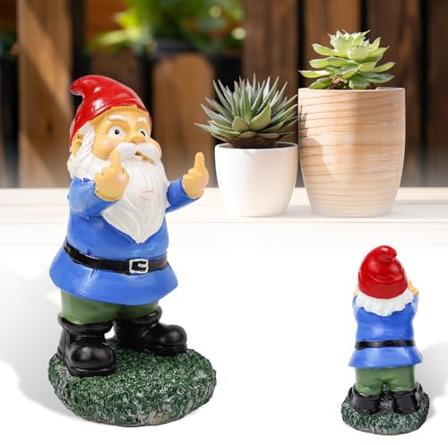 LIHIQIYA Nain de jardin pour l'extérieur, nain de jardin pour l'extérieur, décoration de jardin pour figurines, cadeaux amusants pour hommes, petits objets pour calendrier de l'Avent pour hommes,