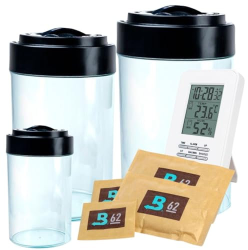 Weedness Fermentation Set Basic with Boveda & Preserving Jar - Herb Drying, Feminising, Harvest Growing, Indoor & Outdoor, Harvest Aid (Professional)