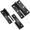 Molain Paquete de 2 bisagras de puerta redondeadas color negro mate, bisagras pequeñas desmontables de acero inoxidable de 2.5 pulgadas, antioxidantes, sin chirridos, resistentes