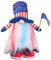 AKTOUR Pferde Spind Zubehör Flag Patriotic Gnome Tray of Decoration Desktop Ornament Handy Wandhalterung (Blue, One Size)