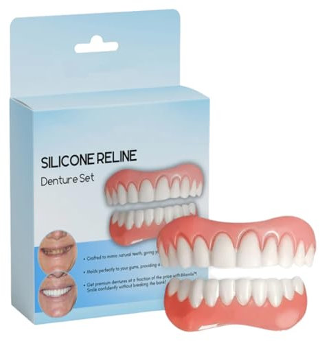 Bikenda Silicone Reline Denture Set, Furzero Silicone Reline Denture Set, Kit de regarnissage de prothèses dentaires, Adhésifs pour prothèses dentaires