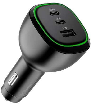 ALOGIC Rapid Power 165W 3-in-1 Fast Car Charger+Cable 1m