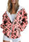 Weihnachts-Kapuzenpullover für Damen, warm, trendige Passform, modisch, langärmelig, Tasche, Reißverschluss, Trainingsjacke, locker, Halloween, Kürbis-Druck, Damen-Kapuzenpullover, AJ, L