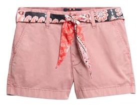 Superdry Damen Klassische Chinoshorts Eschenrosé 36