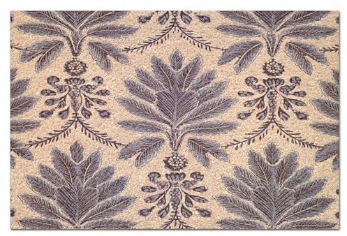 Yelolyio Outdoor Rug Indigo Blue Trellis Front Porch Welcome Mats with Heavy Coir Doormat Indoor Outdoor - Front Door Entryway Mats New Home Gift 16x24in