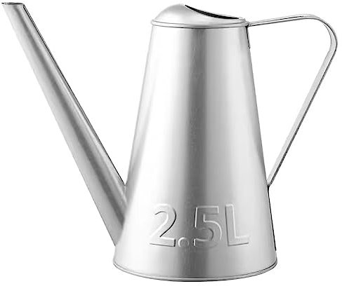 huanglyc-232 Gartengießkanne 2,5-Liter-Gießkanne aus Metall mit langem Ausguss, schöne Wasserkanne aus verzinktem Stahl for Innen- und Außenpflanzen Wasserkanne