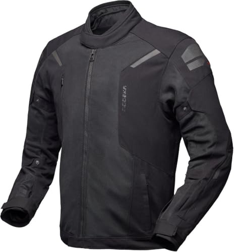 Modeka Khao Air II wasserdichte Motorrad Textiljacke, schwarz, XL