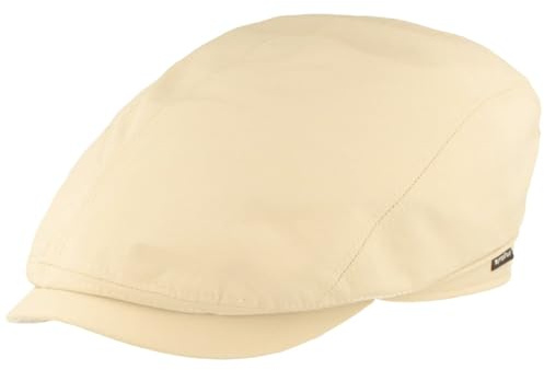 Breiter Herren Schiebermütze Flatcap Schirmmütze Mittelbeige 57