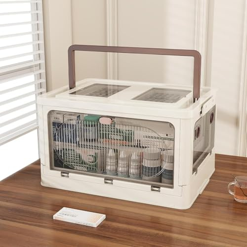 KHNR Medicine Storage Box with Handle,Large First Aid Box with Removable Tray and Quick Access Top Lid Flap,5 Doors Open Medicine Organizer,Plastic Multipurpose Medicine Chest Container