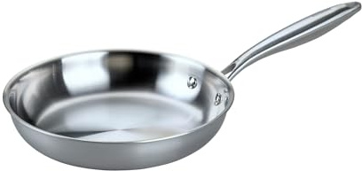 Fackelmann Vita3 Sartén Inoxidable 24 cm, Acero Inoxidable Triply con Triple Fondo Difusor, Sin Antiadherente, Sin PFA, Apta para Inducción, Gas, Vitro y Horno, Sellado Perfecto, Lavavajillas