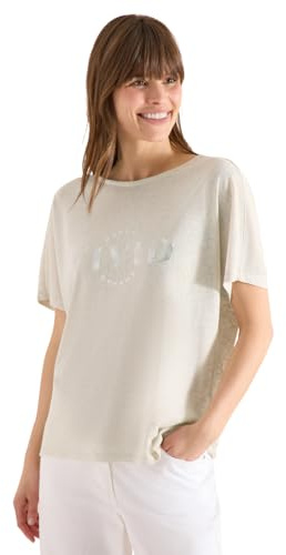 Damen Dropped Shoulder Shirt in Leinen-Optik
