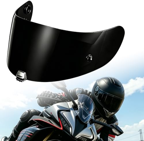PSLER Motorcycle Helmet Visor for HJC RPHA 11 (Pro/Carbon) and RPHA 70 (ST/Carbon), Replacement Shield for HJ-26 HJ-26ST, UV Protection Anti-Scratch Face Shield, Pinlock Ready(Dark Black)