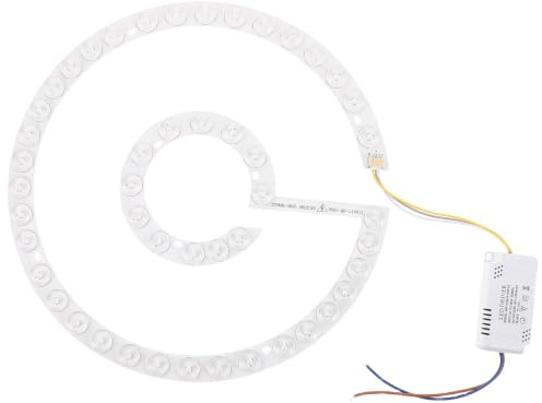 Toddmomy Panel de luz LED para ventilador de techo - Lámpara de techo magnética regulable, panel de repuesto para sala de estar y dormitorio - 3 colores de luz, 54 W