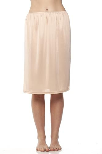 Jupon mi-long - antistatique - femme - beige - 61 cm, Beige, 38