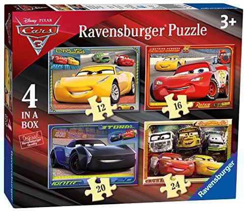 Ravensburger Disney Pixar Cars 4 in Box (12, 16, 20, 24 Pieces) Jigsaw Puzzles for Kids Age 3 Years Up