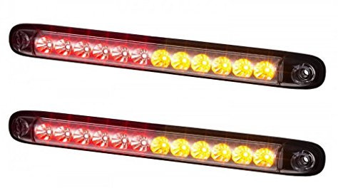 BUL BARS 2 x Multifunktions-Standlicht + Positionslicht + Fahrtrichtungsanzeiger 12 V 24 V mit Kontrollschild E zusätzliches Bremslicht, Bremslicht, dritter PKW, Schutzart IP68