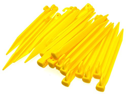 24pcs Plastic Tent Pegs Durable Spike Hook Awning Camping Caravan Pegs Accessory