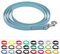 LENNIE BioThane Führstrick, 16mm breit, 2m lang, Karabinerhaken, genäht, Cyan/Türkis